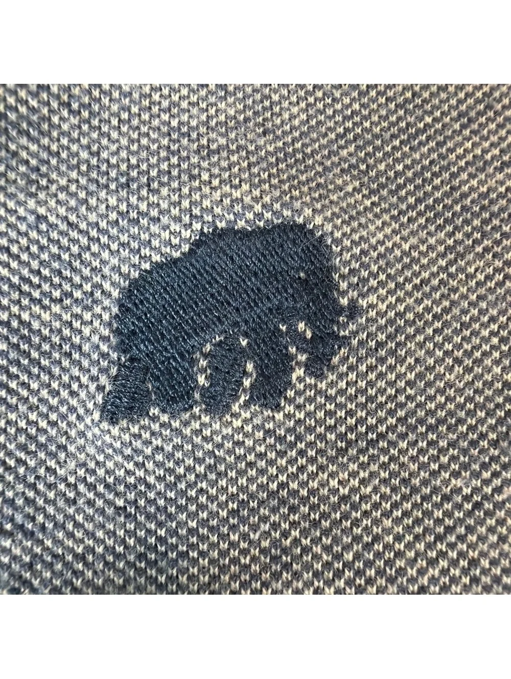 Banana Republic Men’s XL Blue Heather Pique Polo Shirt Elephant Logo 100% Cotton
